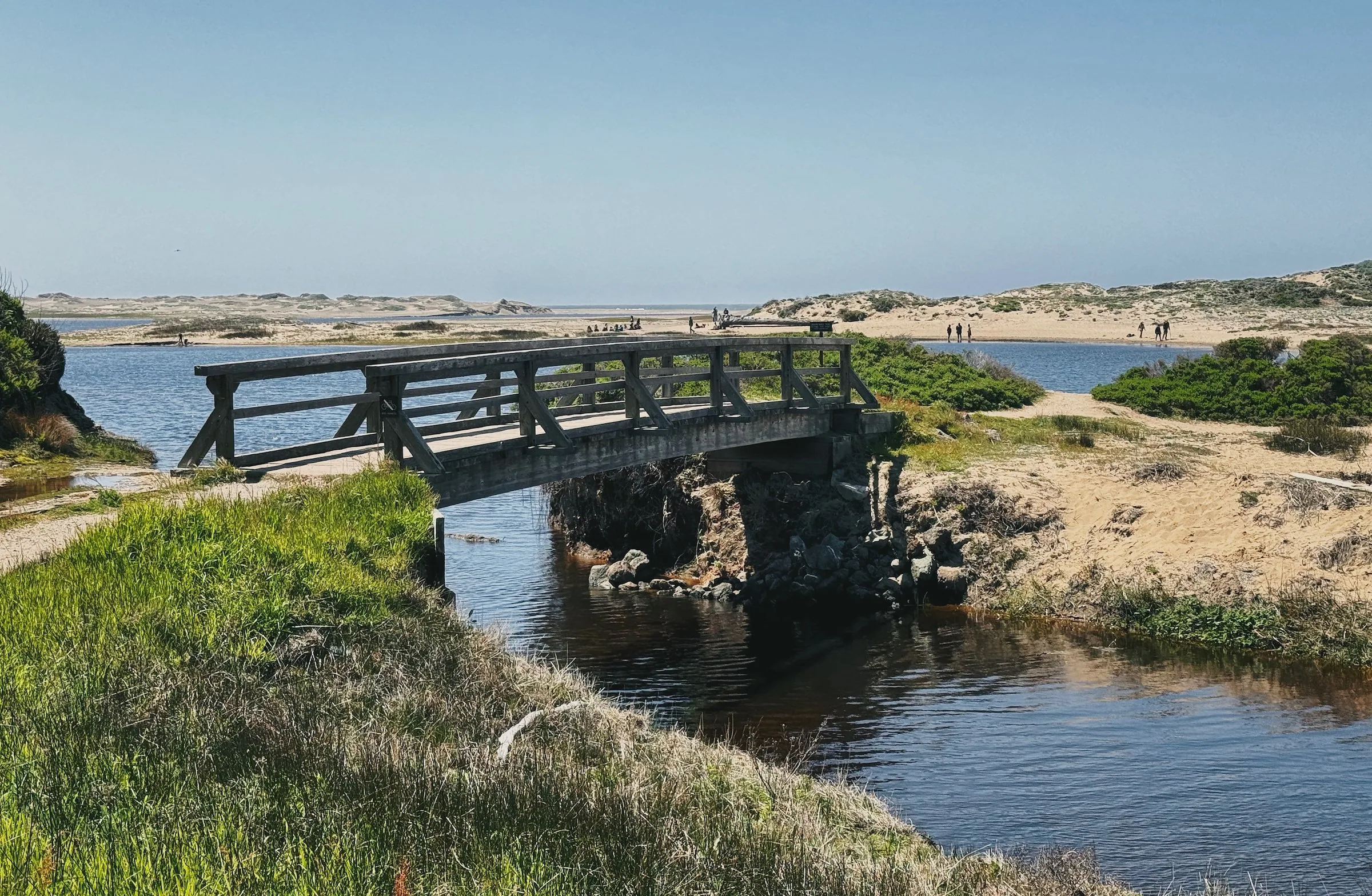 The Abbotts Lagoon Trail crossing green coastal hills in Point Reyes