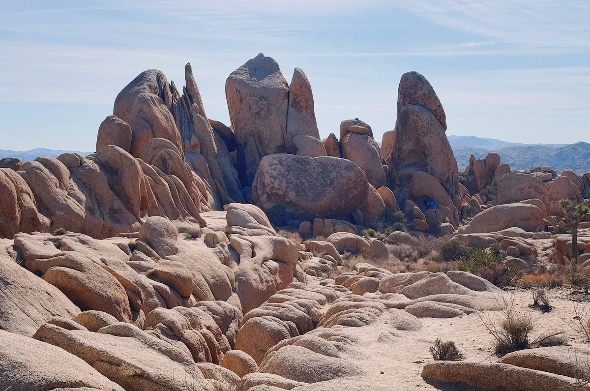 A broad granite scramble near Arch Rock