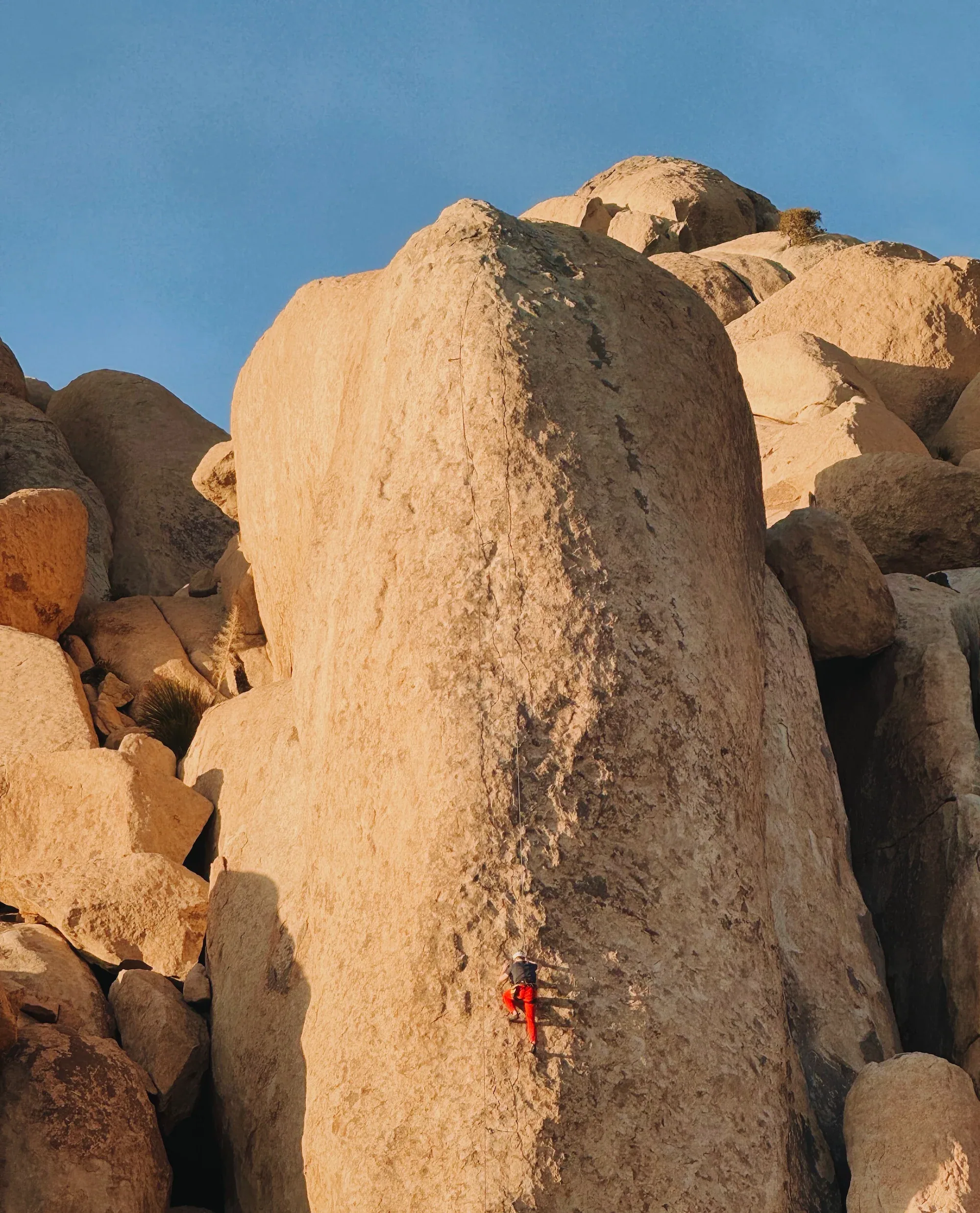A contrasting vertical study of desert stone
