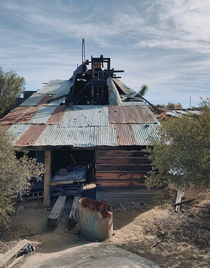 Rusting metal returning to the desert