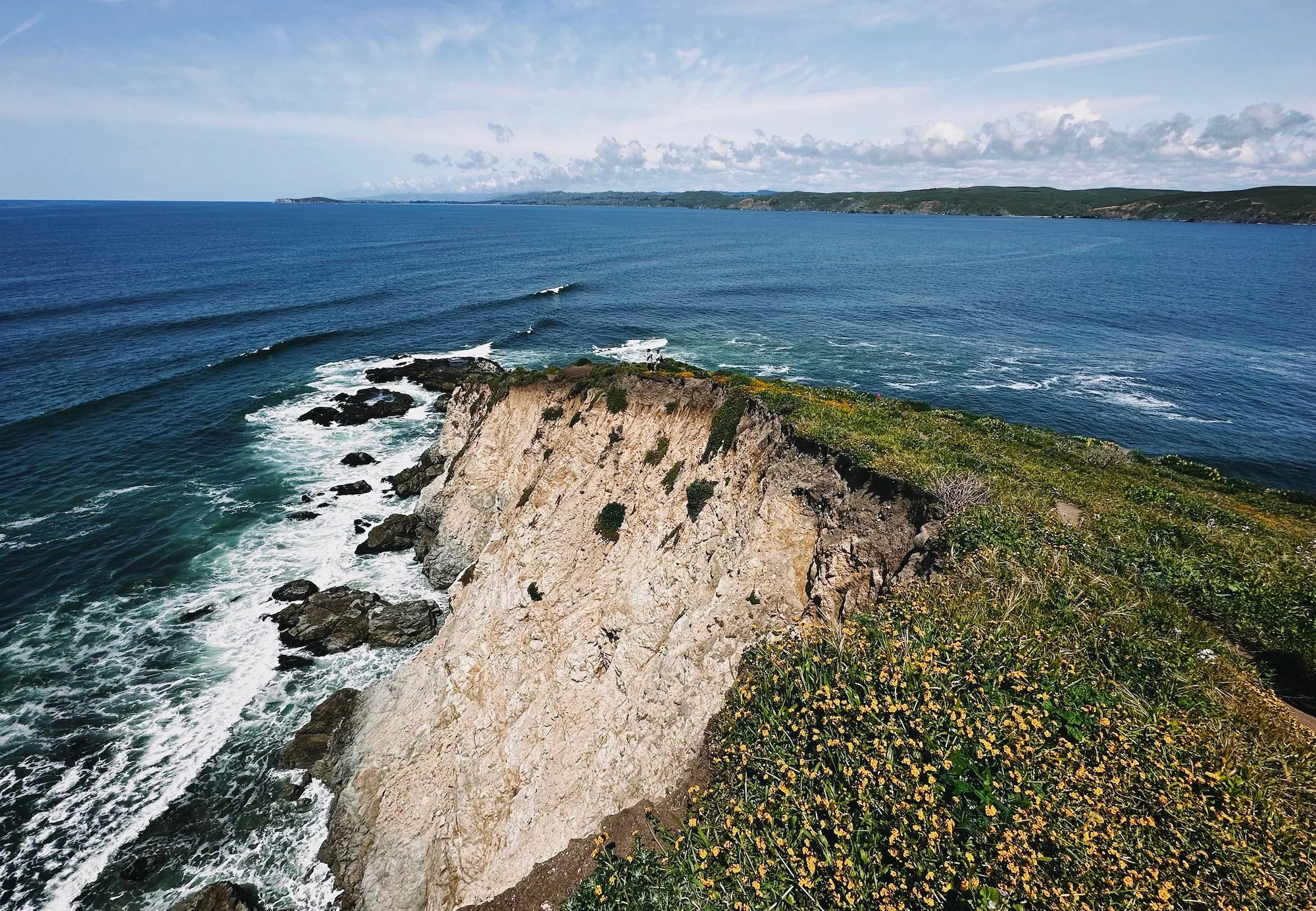 The final rocky descent toward the tip of Tomales Point